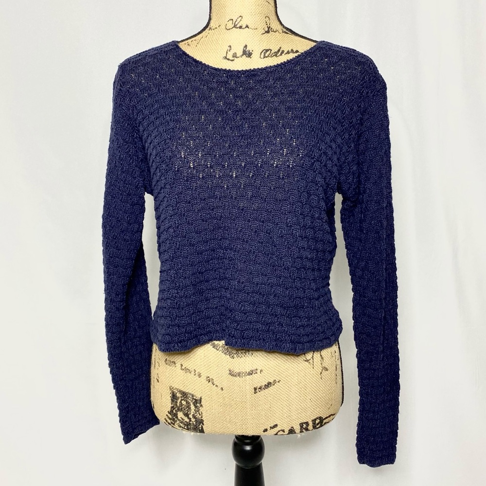 Eileen Fisher Navy Blue Knit Sweater